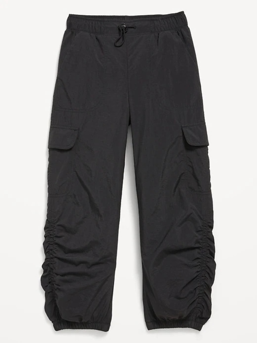 NWT Old Navy High-Waisted Side Ruched Cargo Parachute Joggers, Sz M